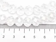 Margele cristal rondel fatetat 10x8mm transparent AB (sirag)