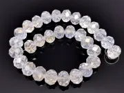 Margele cristal rondel fatetat 10x8mm transparent AB (sirag)