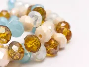 Margele cristal rondel fatetat 8x6mm mix (sirag)