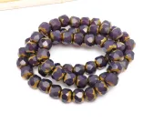 Margele cristal rondel fatetat 7.5x6.5mm mov indigo (sirag)