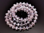 Margele cristal rondel fatetat electroplacat 8x5mm lavanda lustered (sirag)