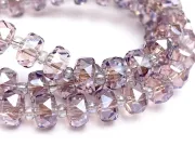 Margele cristal rondel fatetat electroplacat 8x5mm lavanda lustered (sirag)
