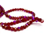 Margele cristal rotund fatetat 3~3.5mm burgundy heliotrop (sirag)