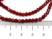 Margele cristal rotund fatetat 3~3.5mm burgundy (sirag)