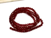 Margele cristal rotund fatetat 3~3.5mm burgundy (sirag)