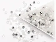 Margele cristal rotund fatetat 4mm mix alb (250buc)