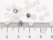 Margele cristal rotund fatetat 4mm mix alb (250buc)