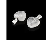 Pandantiv cuart de stanca inima 15mm