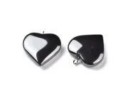 Pandantiv hematit inima 23x20mm
