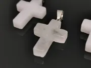 Pandantiv jad cruce 35x18mm