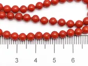 Sirag perle tip Mallorca 4mm rosu caramiziu