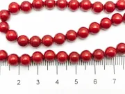 Sirag perle tip Mallorca 6mm rosu inchis