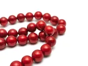 Sirag perle tip Mallorca 6mm rosu inchis