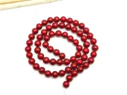 Sirag perle tip Mallorca 6mm rosu inchis