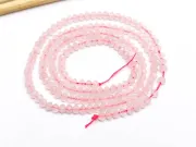 Sirag cuart roz rondele microfatetate 3x2mm