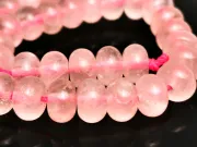 Sirag scurt cuart roz rondele 8x5mm