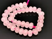 Sirag scurt cuart roz rondele 8x5mm