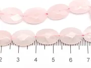 Sirag scurt cuart roz oval plat fatetat 14~13x10~9mm