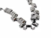 Sirag hematit dreptunghi conic cu doua orificii 7x3x3mm