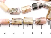 Sirag scurt opal roz tub 11~10x6~7mm