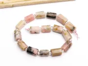 Sirag scurt opal roz tub 11~10x6~7mm