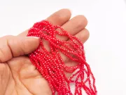 Margele cristal rondel 2.5x2mm rosu siam opac lustered (sirag)