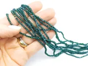 Margele cristal rondel 2.5x2mm verde inchis opal lustered (sirag)