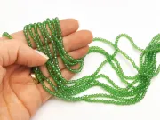 Margele cristal rondel 3x2mm verde lustered (sirag)