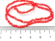 Margele cristal rondel 2.5x2mm rosu siam opac lustered (sirag)