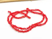 Margele cristal rondel 2.5x2mm rosu siam opac lustered (sirag)