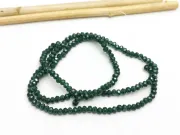 Margele cristal rondel 2.5x2mm verde inchis opal lustered (sirag)