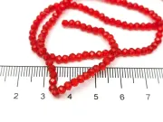 Margele cristal rondel 3x2mm rosu (sirag)