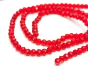 Margele cristal rondel 3x2mm rosu (sirag)