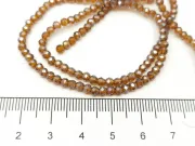 Margele cristal rondel 3x2mm maro deschis lustered (sirag)