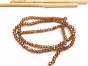 Margele cristal rondel 3x2mm maro deschis lustered (sirag)