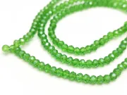 Margele cristal rondel 3x2mm verde lustered (sirag)