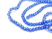 Margele cristal rondel 3x2mm albastru lustered (sirag)