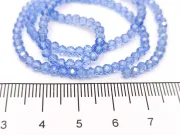 Margele cristal rondel 3x2mm albastru pal lustered (sirag)