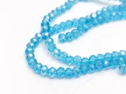 Margele cristal rondel 3x2mm turcoaz lustered (sirag)