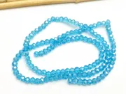 Margele cristal rondel 3x2mm turcoaz lustered (sirag)