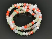 Margele cristal rondel fatetat 4x3mm mix portocaliu verde (sirag)