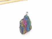 Pandantiv cuart electroplacat nugget 32x22x15mm