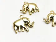 Charm otel inoxidabil 304 auriu elefant 15x14.5x5mm