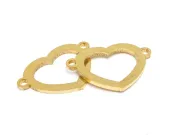 Link otel inoxidabil auriu inima 18x12.5mm