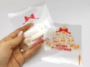 Pungi celofan autoadezive de craciun 13x10cm (10buc)