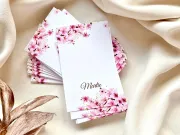 Cartonas martisor flori de cires 8.6x5.3cm (50buc)