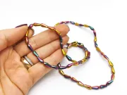 Margele cristal picatura electroplacate 10x4mm metalic mix (sirag)