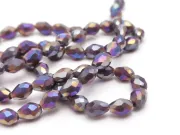 Margele cristal picatura 6x4mm mov opac AB (sirag)