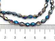 Margele cristal picatura 6x4mm hematit AB (sirag)