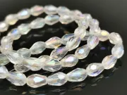 Margele cristal picatura 6x4mm transparent AB (sirag)